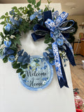 Blue Floral Wreath