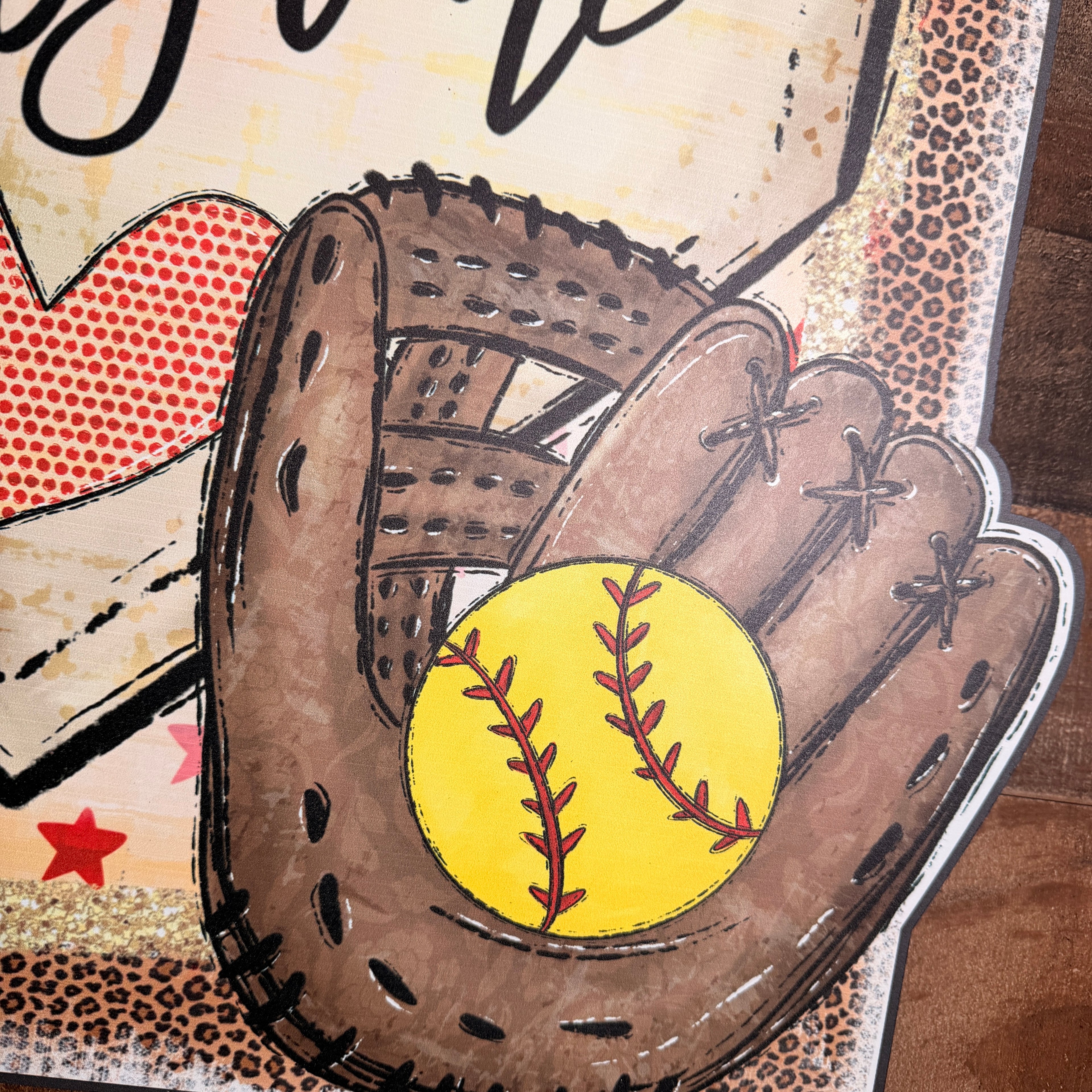 Take Me Out to the Ballgame Sign | Vintage Softball Wall Decor, Rustic Sports Art, Perfect Gift for Coach and Softball Lovers